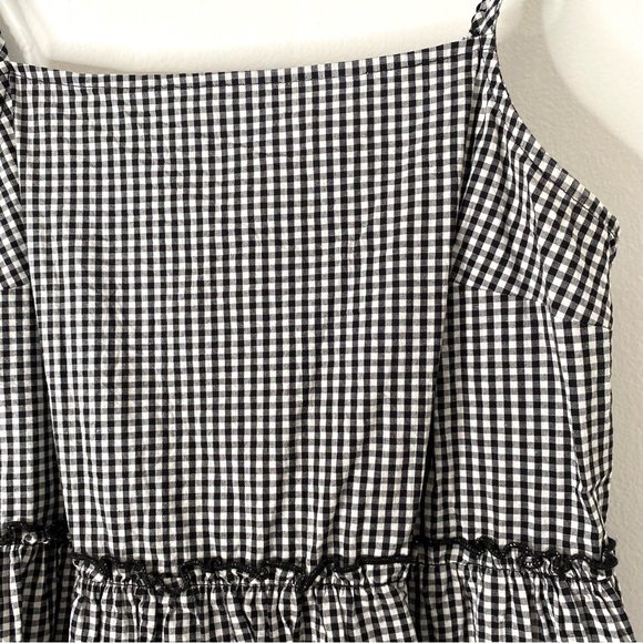 Urban Renewal Black White Gingham Plaid Mini Dress - Picture 4 of 10